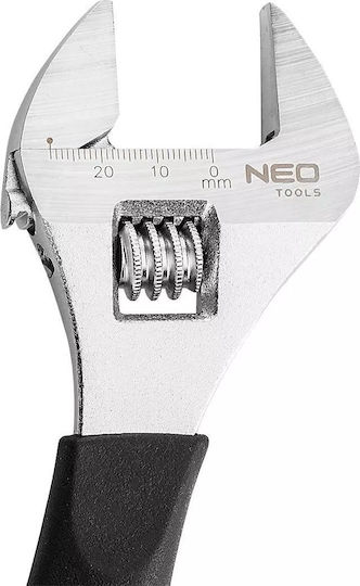 Neo Tools French Wrench with Adjustable Opening 28mm and Anti-Slip Handle 200mm