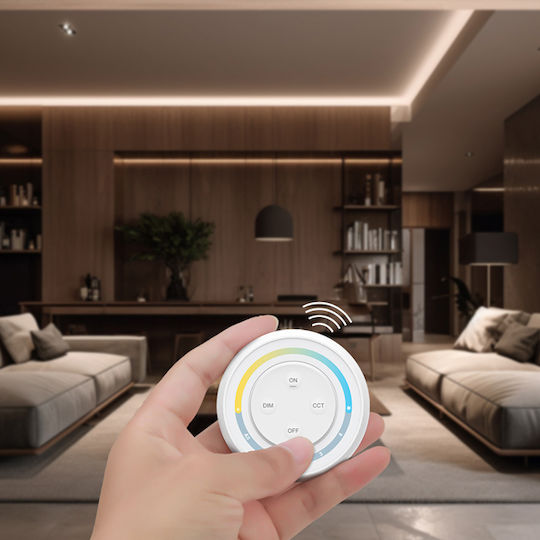 Eurolamp Ασύρματο Χειριστήριο Τοίχου Rf Dimmer 4 Κανάλια 145-71406
