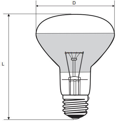 Helios Halogen Lamp for Socket E27 with Power 100W 230V