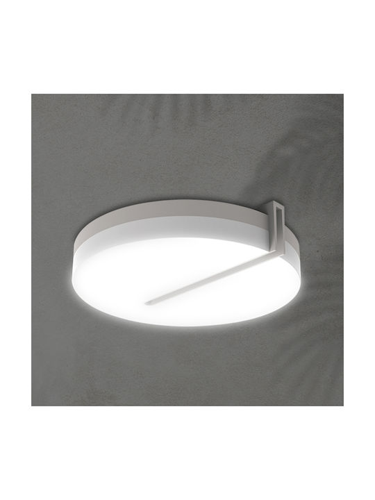 Eurolamp Πλαφονιέρα Οροφής Εξωτερικού Χώρου με Ενσωματωμένο LED σε Λευκό Χρώμα 145-20081