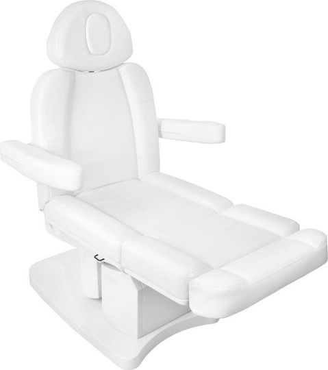 Beauty Chair White with Adjustable Height and Electric Lifting