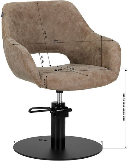 Scaun pentru salon de coafură Gabbiano Sevilla Old Brown