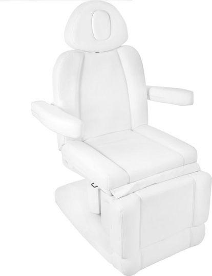 Beauty Chair White with Adjustable Height and Electric Lifting