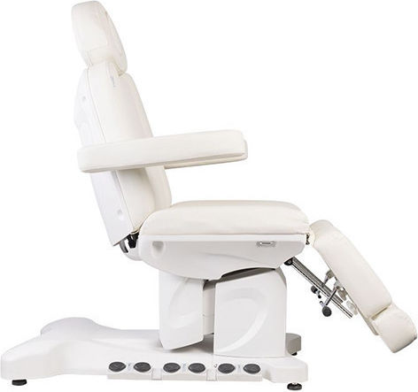 Pedicure Chair White with Adjustable Height and Electric Lifting Mechanism