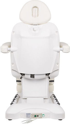 Pedicure Chair White with Adjustable Height and Electric Lifting Mechanism