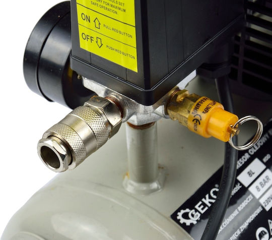 Geko Κομπρεσέρ Αέρος με Ισχύ 2hp και Αεροφυλάκιο 8lt