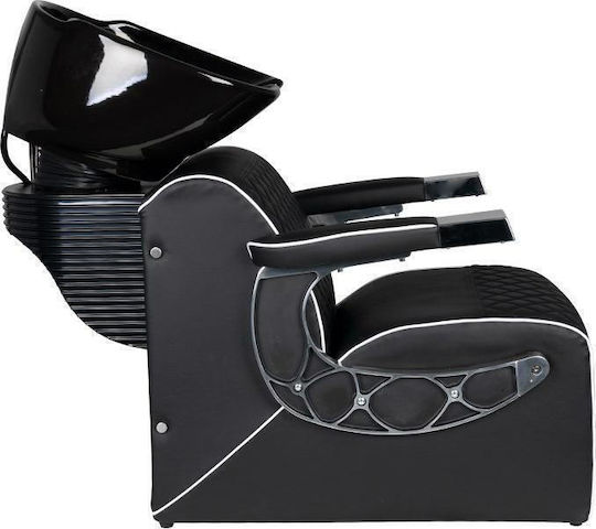 Gabbiano Ηairdresser Chair with Adjustable Height Black