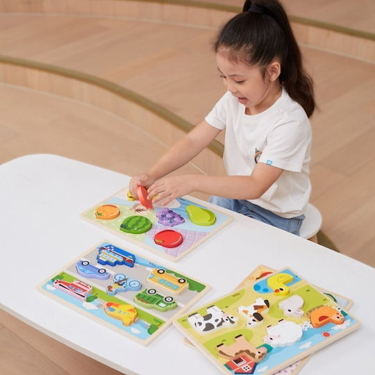 Ξύλινο Παιδικό Puzzle Σφηνώματα 7pcs Viga Toys