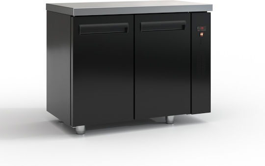 Inox Dobros Ανοξείδωτο Ψυγείο Πάγκος 236lt με 2 Πόρτες και Ψυκτικό Μηχάνημα 0/+8°C Π105xΒ60xΥ87cm