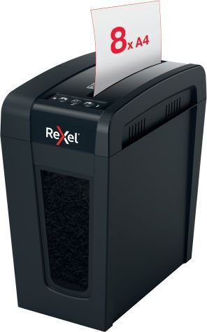 Rexel Καταστροφέας Εγγράφων X8-sl Cross Cut 8 Φύλλων με Κάδο 14lt