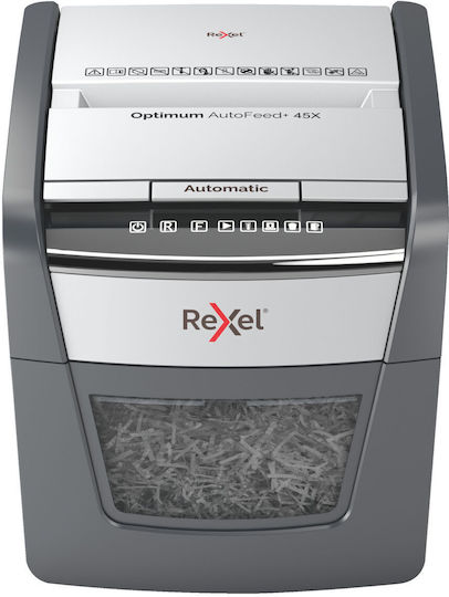Rexel Distrugător Documente Optimum Autofeed+ Tăiere Transversală 6 Foi cu Recipient 20lt