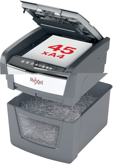 Rexel Distrugător Documente Optimum Autofeed+ Tăiere Transversală 6 Foi cu Recipient 20lt