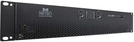 Metro SA-600 Leistungsverstärker PA-Verstärker 2 Kanäle 600W/4Ω 600W/8Ω in Schwarz Farbe