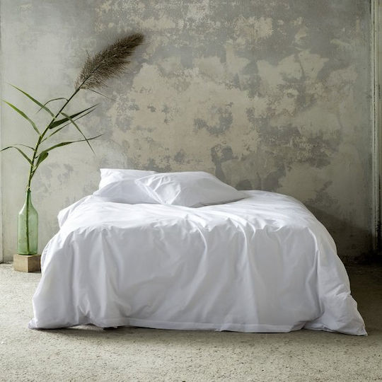 Sprintzio Hotel Sheet White Queen Size 240x260cm Cotton & Polyester 1pcs