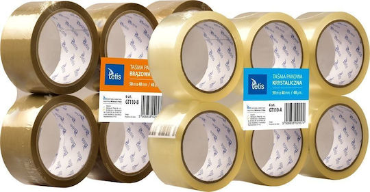 Tetis Film de Ambalare 48mm x 50m Transparent 6buc