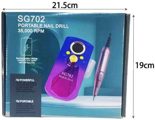 Nail Drill Battery 36W Blue with 35000 Rotations per Minute
