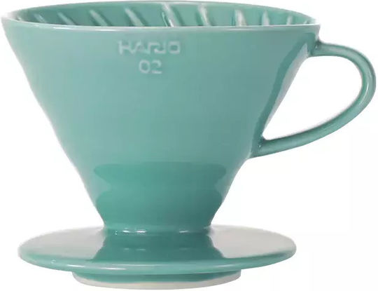Hario V60 02 Turquoise Coffee Dripper Ceramic Blue 140x120x102mm