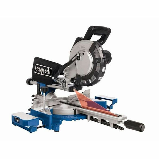 Scheppach Kapp- und Gehrungssäge Elektrisch 2000W mit Schnittführung Laser & Scheibendurchmesser 216mm