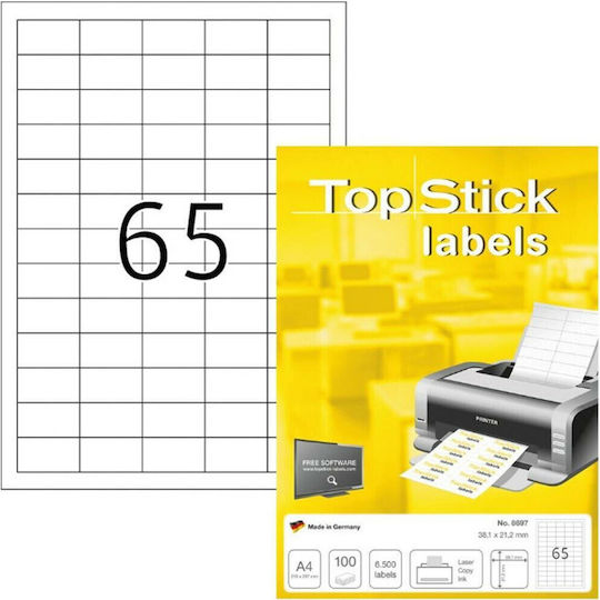 Herma Selbstklebende A4-Etiketten Top Stick 38.1x