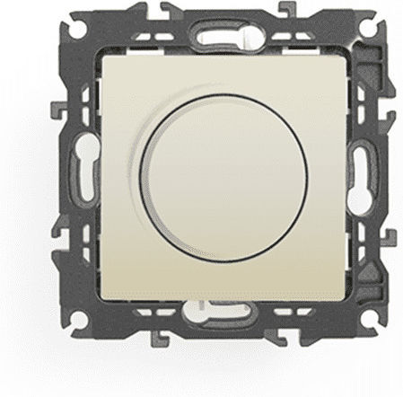 Aca Prime Επιτοίχιος Διακόπτης Dimmer χωρίς Πλαίσιο Κλασικός Περιστροφικός 800W σε Μπεζ Χρώμα