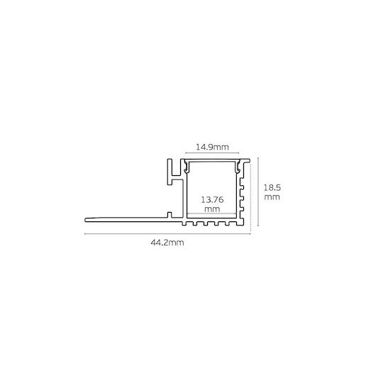 VK Lighting Aluminiumprofil für LED-Streifen 200cm