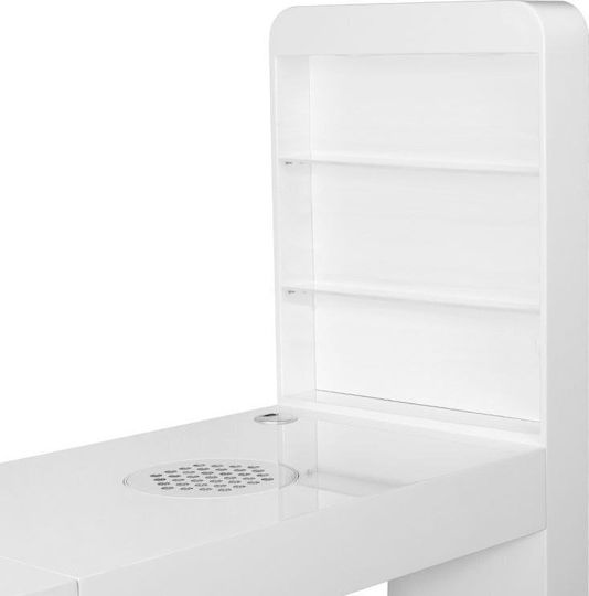 Masa de Manichiură Colector de Praf pentru Unghii 310 Alb Stânga