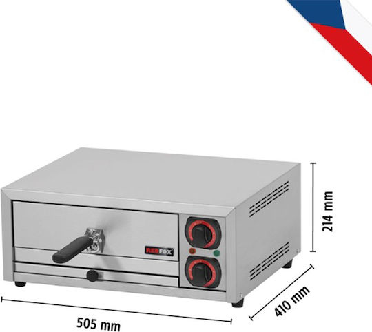 RM Gastro Ηλεκτρικός Φούρνος Πίτσας με Πυρότουβλα 2kW 55x49.7x25cm