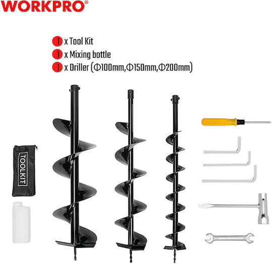 WorkPro Gasoline Earth Auger 52cc WP424006