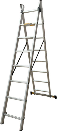 Prostep Διπλή Σκάλα Αλουμινίου 2x8