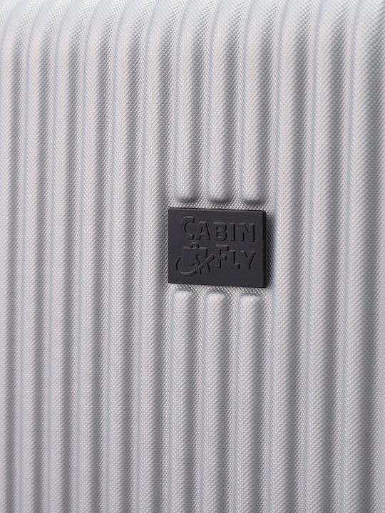 CabinFly Βαλίτσα Ταξιδίου Καμπίνας Σκληρή Gray με 4 Ρόδες Ύψους 55εκ.