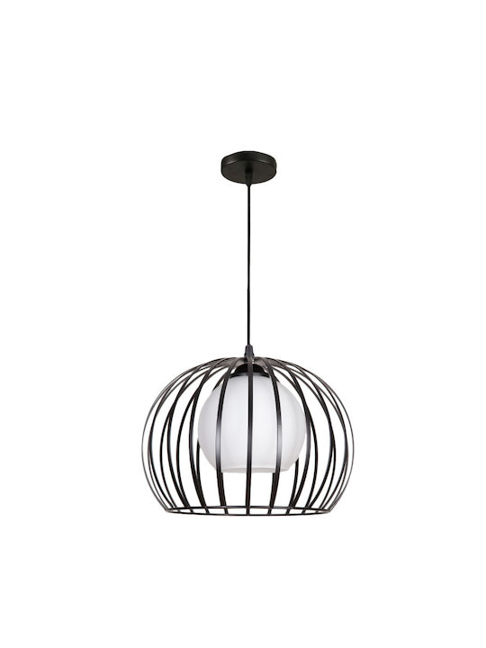 Agora Lighting Verstellbar Hängelampe Schwarz Kugel mit Fassung E27 28x29x110cm.