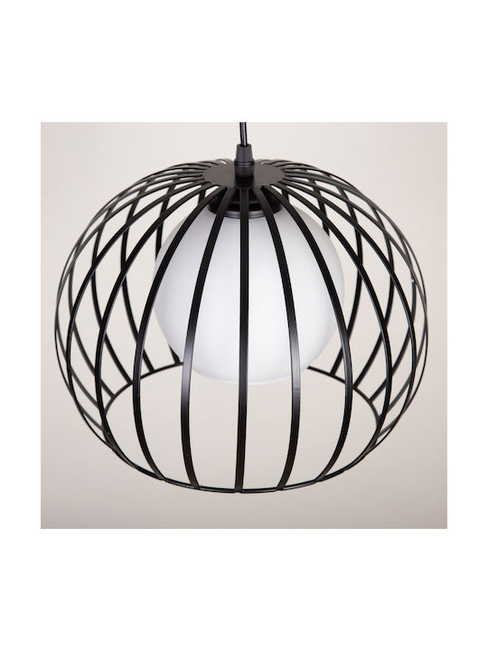 Agora Lighting Verstellbar Hängelampe Schwarz Kugel mit Fassung E27 28x29x110cm.