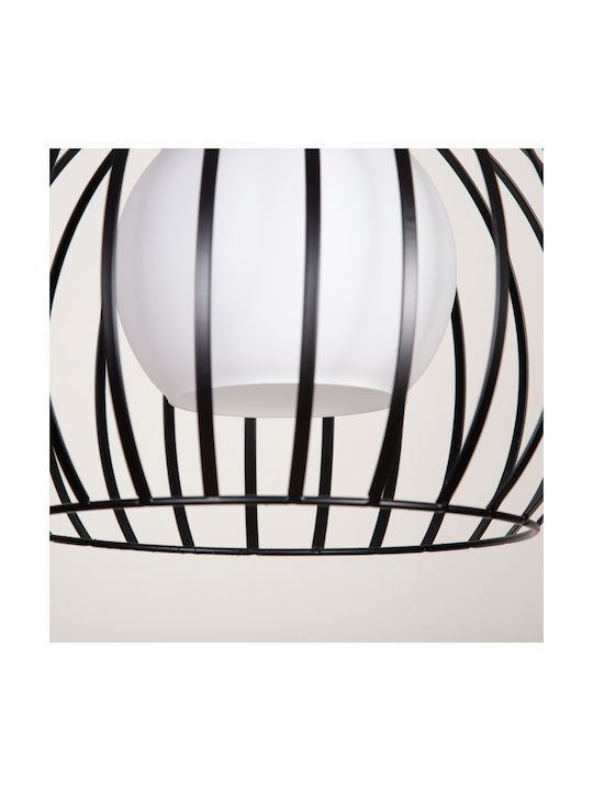 Agora Lighting Verstellbar Hängelampe Schwarz Kugel mit Fassung E27 28x29x110cm.