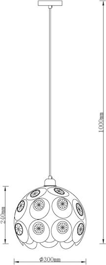 Agora Lighting Reglabil Lustră Auriu