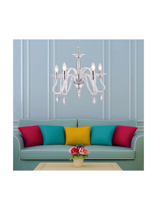 Agora Lighting Полилей Ø56см с Свещници Murano Agora Lighting Полилей Ø56см с Свещници Murano