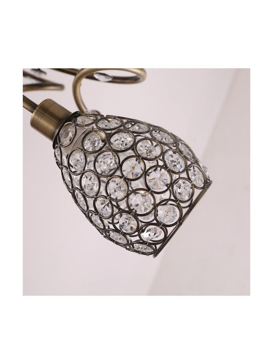 Agora Lighting Таванно Осветително Тяло 59см Златисто с Цокъл E14