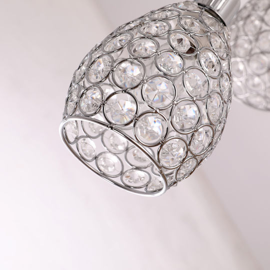 Agora Lighting Πλαφονιέρα Οροφής 59εκ. Χρυσή με Ντουί E14
