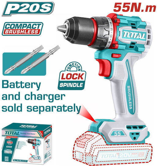 Total TDLI205581 Battery Drill Driver Solo Brushless 20V