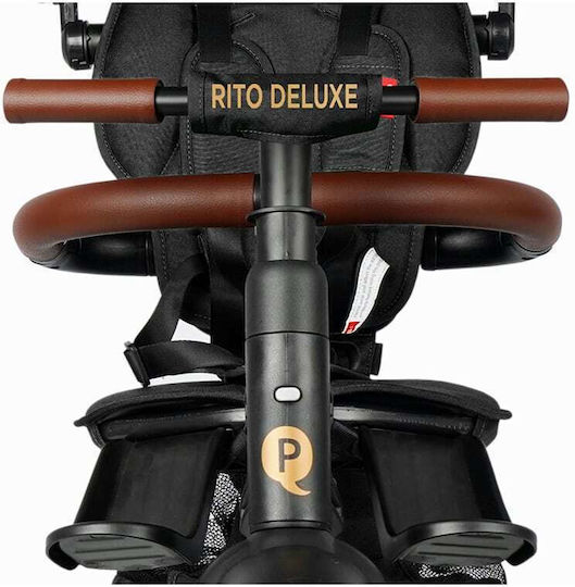 Q Play Rito Deluxe Πτυσσόμενο & Μετατρεπόμενο για 10 Μηνών Λαδί