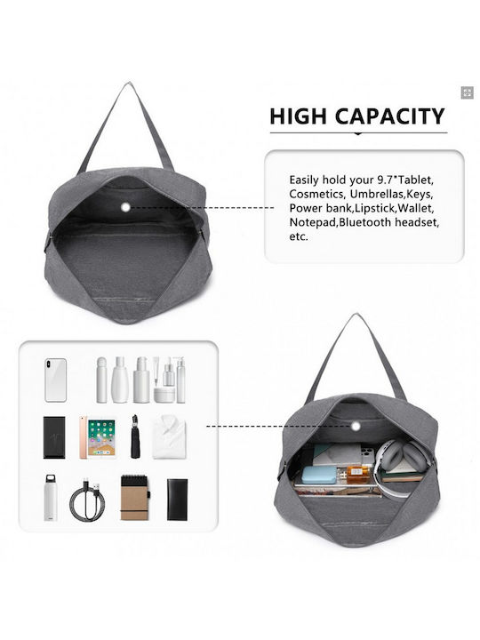 Miss Lulu Foldable Waterproof Storage Cabin Travel Handbag Gray