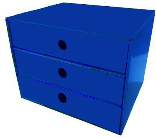 Next Hârtie Sertar de birou 3 Locuri 20cmx25cmx17cm Albastru