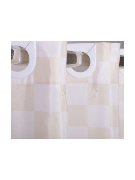 Nef-Nef Homeware Easy Shower Curtain 180x180cm Beige