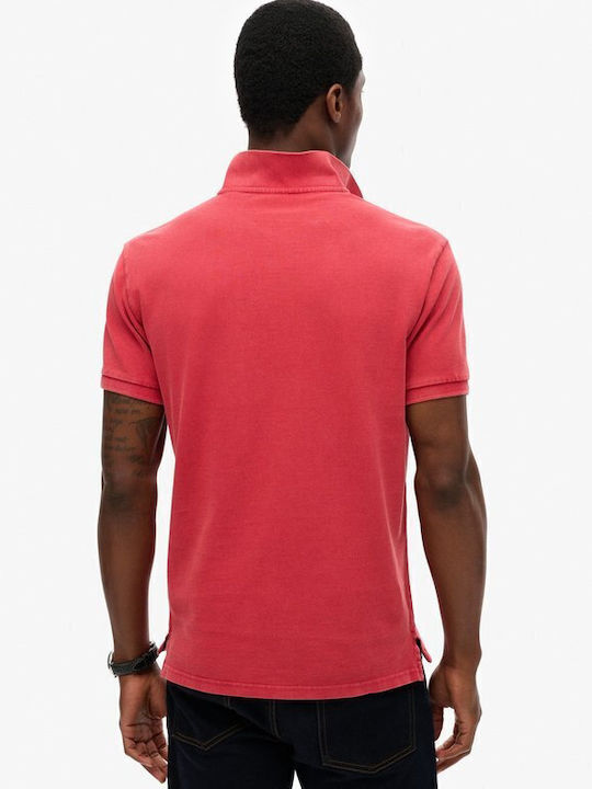 Destroy Polo T-Shirt Cranberry Crush Rote