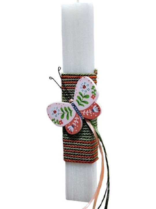 Easter Candle Butterfly Round