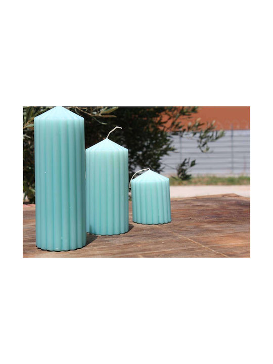 Aromatische gerippte Kerze Minzpulverduft 7x10