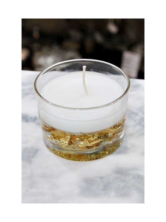 Aromatische Kerze Glas Φ 8,2 X 5,8 cm Gel Goldene Blätter