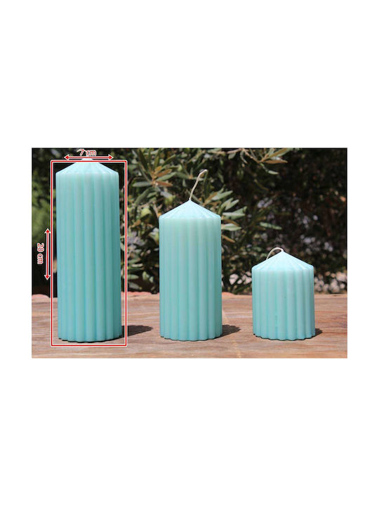 Aromatische gerippte Kerze Minzpulverduft 7x20
