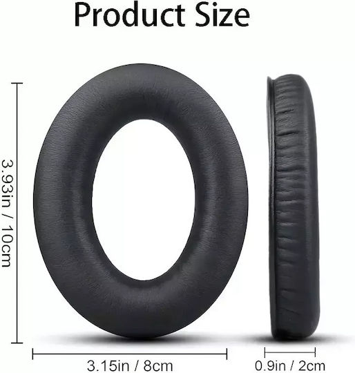 Replacement Cushions Bose Aviation X A20/a10 Pair - Black Compatible