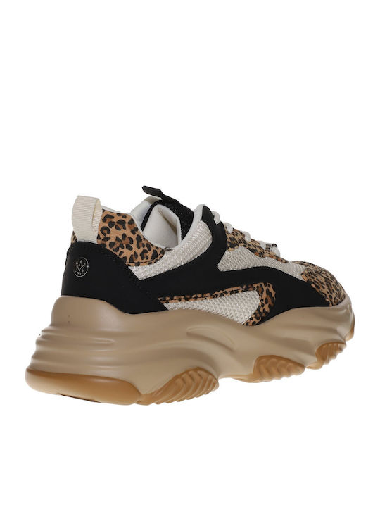 Damen Chunky Sneakers Leopar