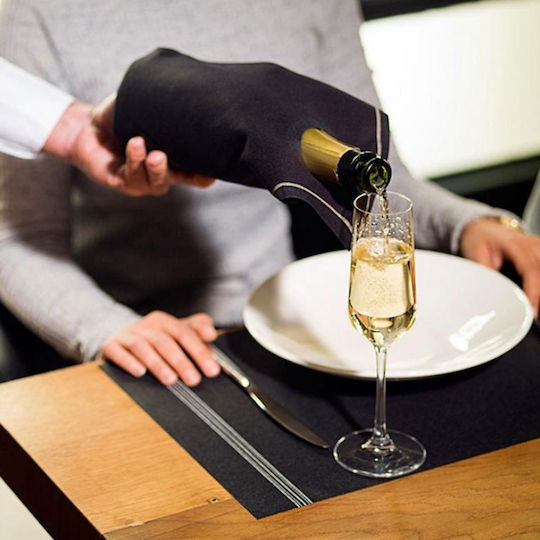 Roll Drap Champagne and Wine Towel Black 40x40cm 12pcs